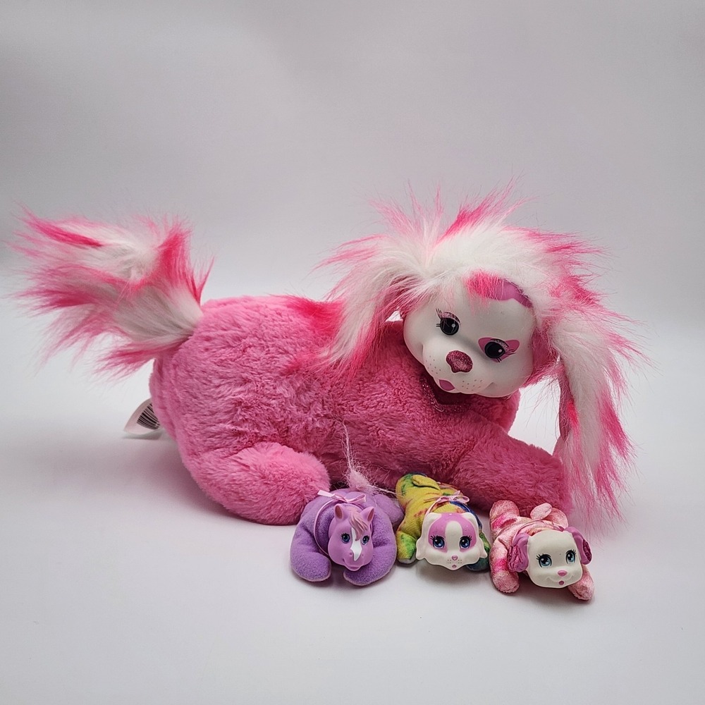 Puppy‎ Surprise Just Play Pink 2017 Mom Dog 3 Babies Puppies Plush Stuffed Toy